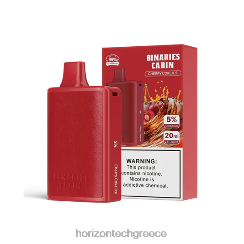 HorizonTech Binaries Cabin μιας χρήσης 20 ml HorizonTech vape Greece - κεράσι πάγος PZTFP54