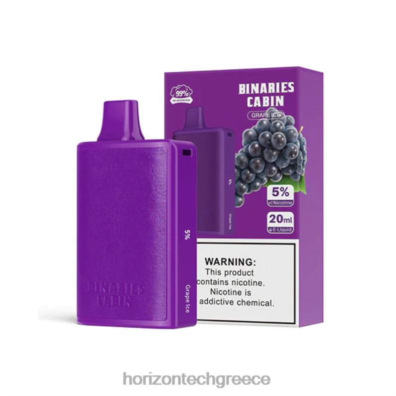 HorizonTech Binaries Cabin μιας χρήσης 20 ml HorizonTech vape kit - πάγος σταφυλιού PZTFP55