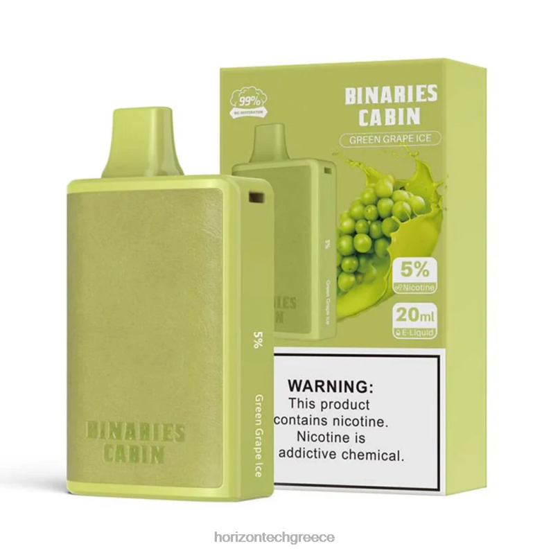 HorizonTech Binaries Cabin μιας χρήσης 20 ml Horizon Tech coils - πράσινος πάγος σταφυλιών PZTFP57