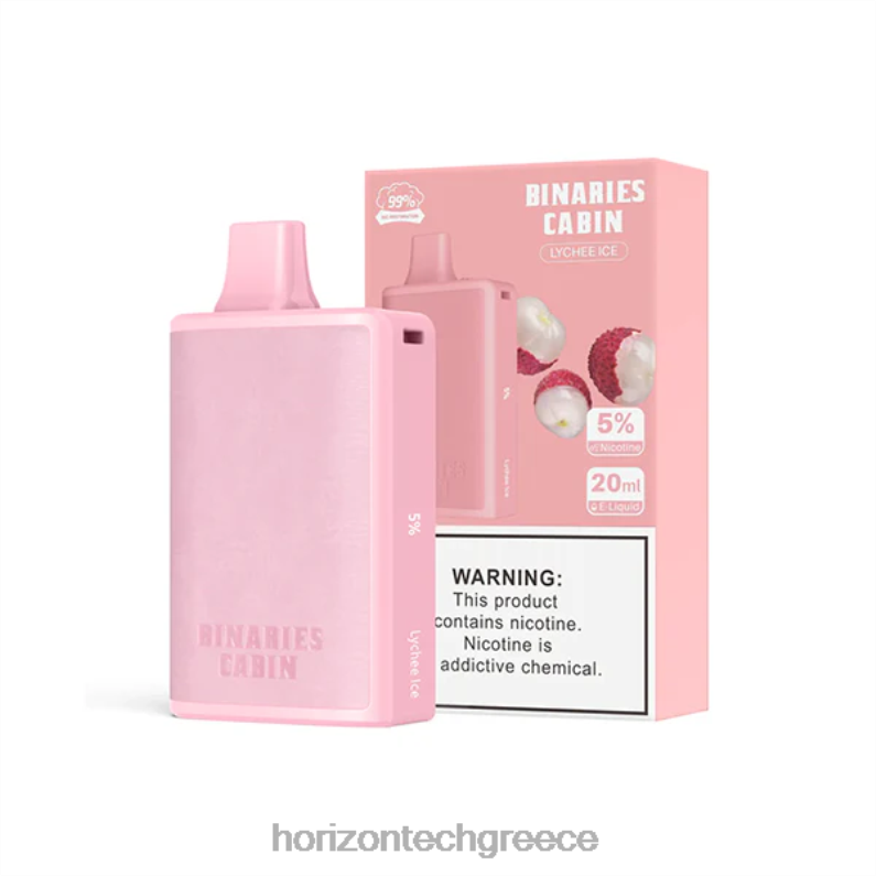 HorizonTech Binaries Cabin μιας χρήσης 20 ml Horizon Tech company - πάγος λίτσι PZTFP60