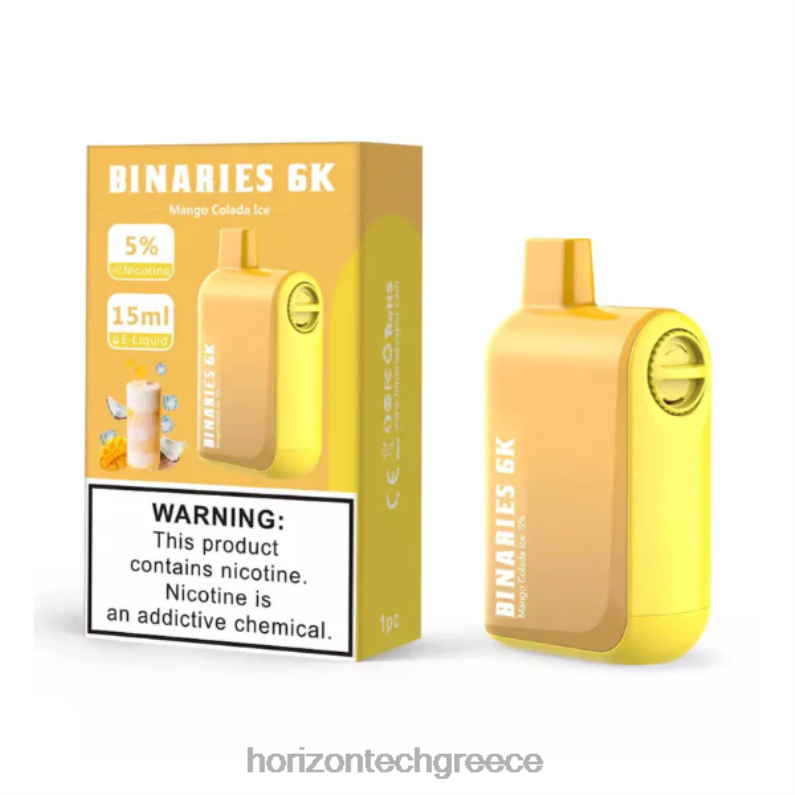 HorizonTech Binaries Cabin μιας χρήσης 15 ml HorizonTech Greece - πάγος μάνγκο colada PZTFP49