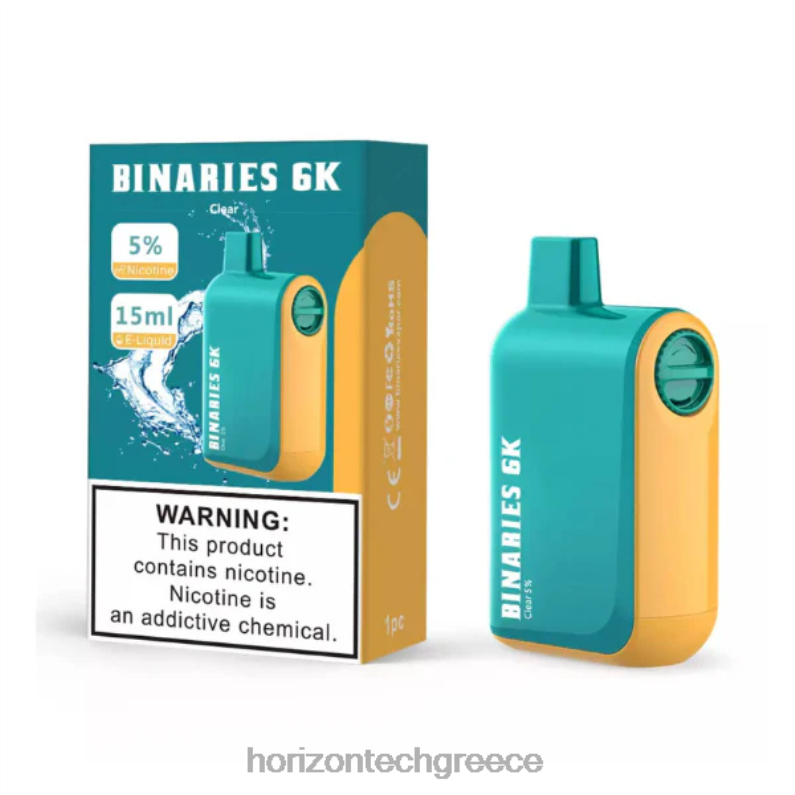 HorizonTech Binaries Cabin μιας χρήσης 15 ml Horizon Tech coils - Σαφή PZTFP47