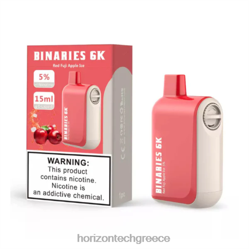 HorizonTech Binaries Cabin μιας χρήσης 15 ml Horizon Tech vape tank - κόκκινος πάγος μήλου fuji PZTFP48