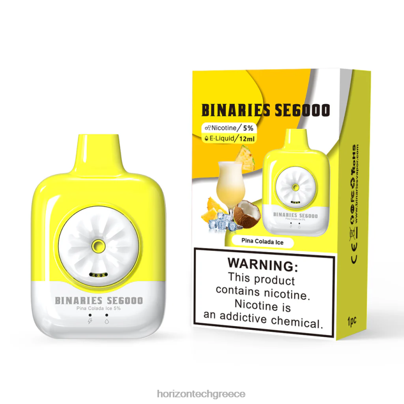 HorizonTech Binaries Cabin μιας χρήσης se 12ml HorizonTech Greece - πάγος pina colada PZTFP129