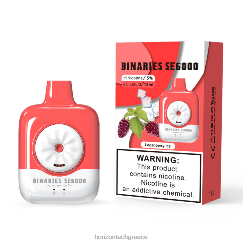 HorizonTech Binaries Cabin μιας χρήσης se 12ml HorizonTech vape kit - πάγος loganberry PZTFP155