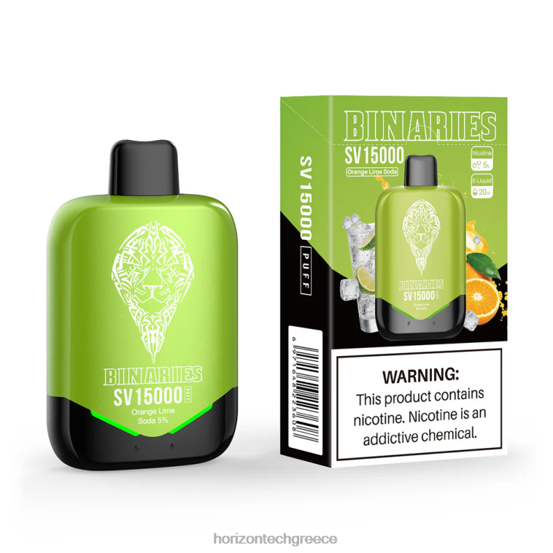 HorizonTech Binaries Cabin μιας χρήσης sv Horizon Tech vape - πορτοκαλί λάιμ σόδα PZTFP91