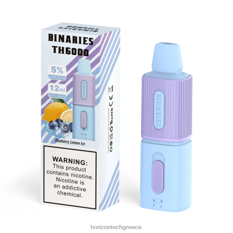 HorizonTech Binaries Cabin th6000 μιας χρήσης 12ml HorizonTech vape kit - πάγος λεμονιού βατόμουρου PZTFP115
