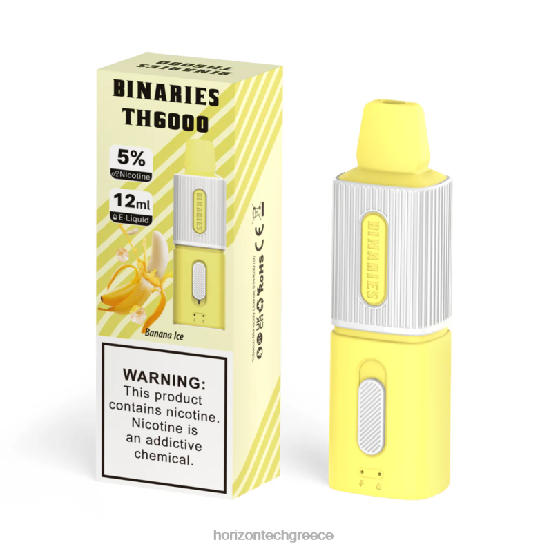 HorizonTech Binaries Cabin th6000 μιας χρήσης 12ml Horizon Tech coils - πάγος μπανάνας PZTFP97