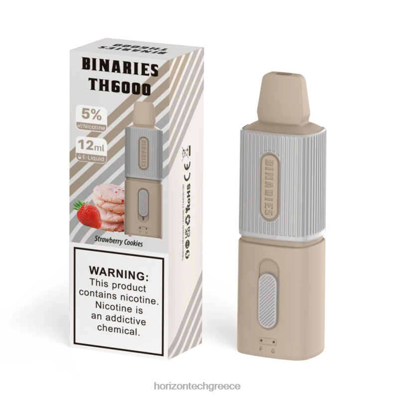 HorizonTech Binaries Cabin th6000 μιας χρήσης 12ml Horizon Tech vape coils - μπισκότα φράουλας PZTFP116