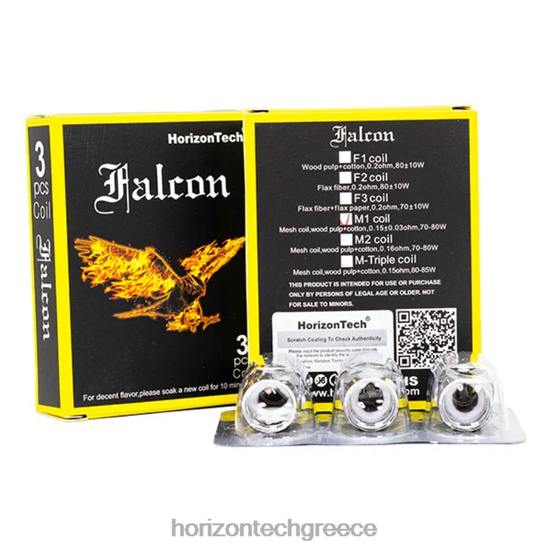 HorizonTech Falcon πηνία (συσκευασία 3) HorizonTech disposable vape - m1 πηνίο mesh 0,15ohm PZTFP162