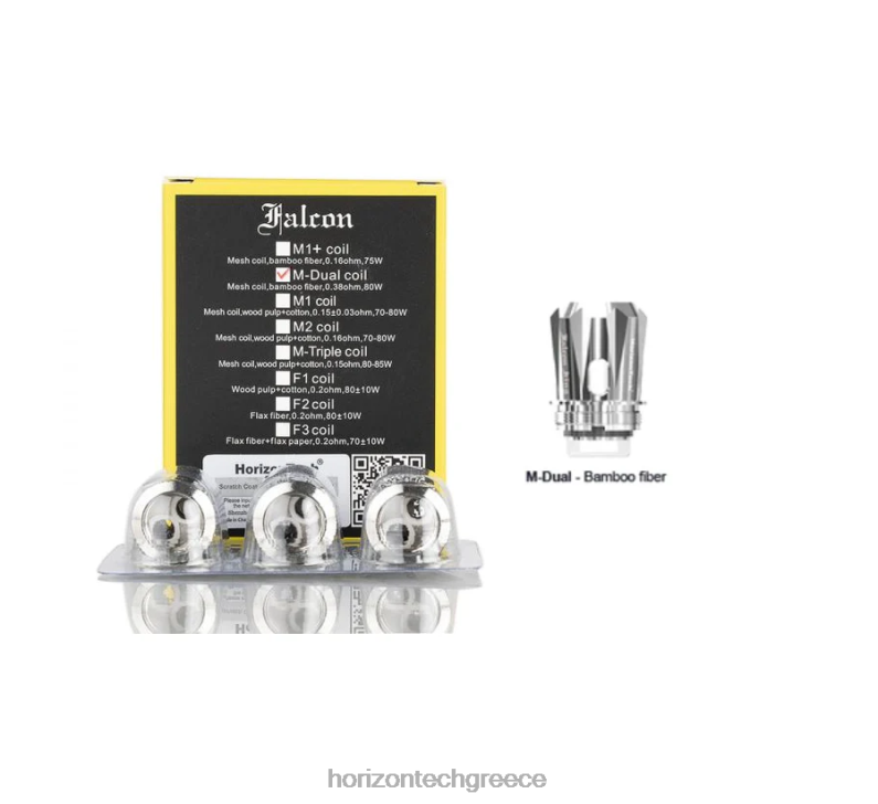 HorizonTech Falcon πηνία (συσκευασία 3) HorizonTech vape kit - m-dual mesh πηνίο 0,38ohm PZTFP165