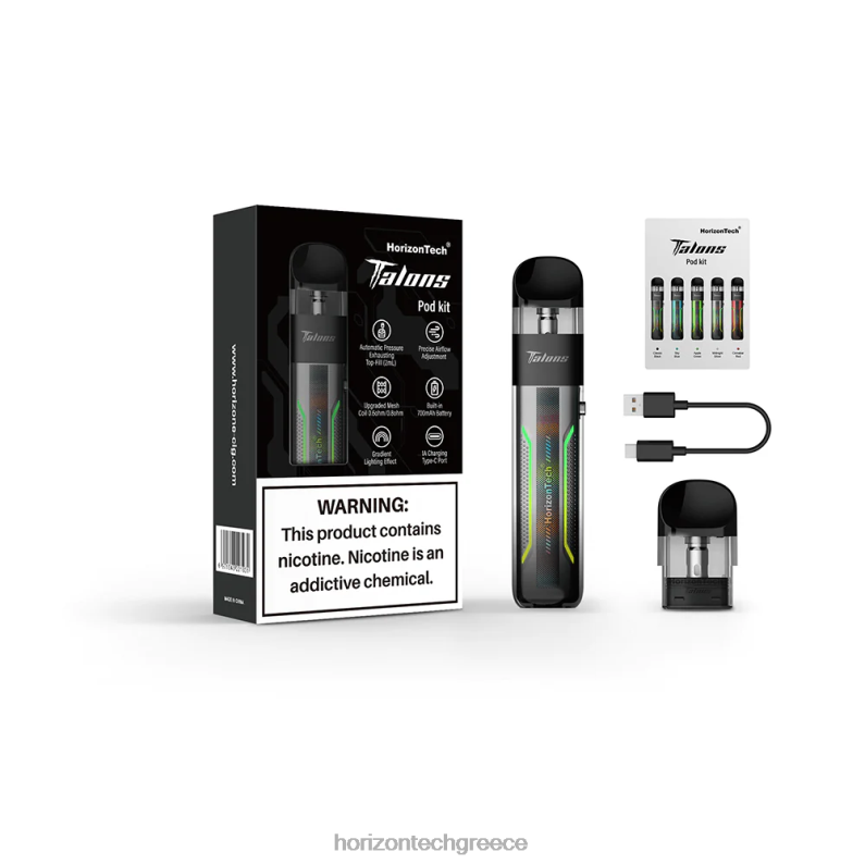 HorizonTech Talons κιτ εκκίνησης Horizon Tech vape tank - μεσάνυχτα ασημί PZTFP200